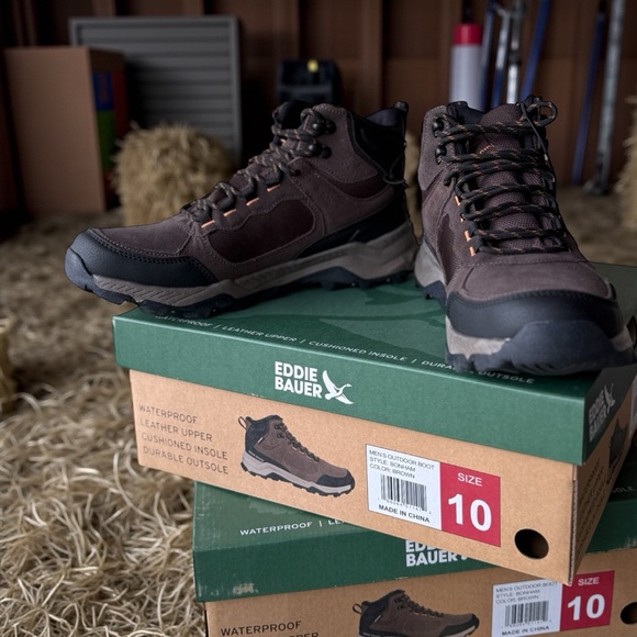 Eddie Bauer Other - Eddie Bauer Men's Dark Brown Hiking Boots: Sold elsewhere for $169. Here: $55